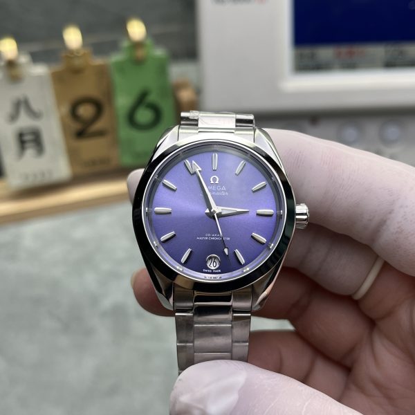 VS Factory Omega Seamaster Aqua Terra 150M 34mm Purple Dial (220.10.34.20.10.002) — front product view