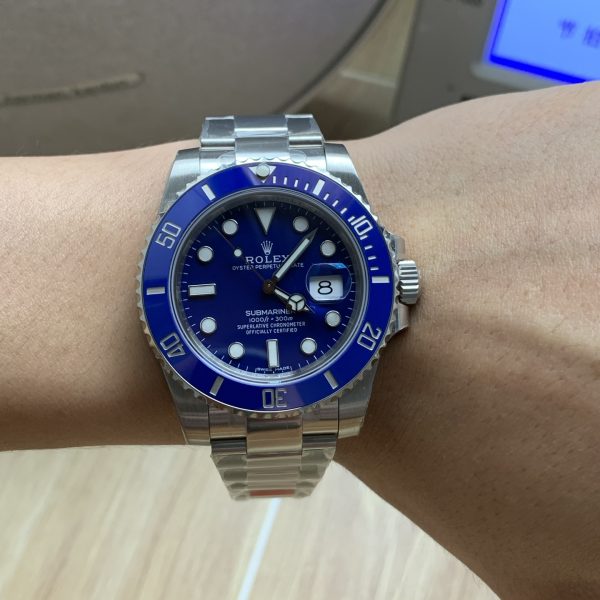 VS Factory Rolex Submariner Date “Smurf” Blue 40mm (116619LB) — detail view 4