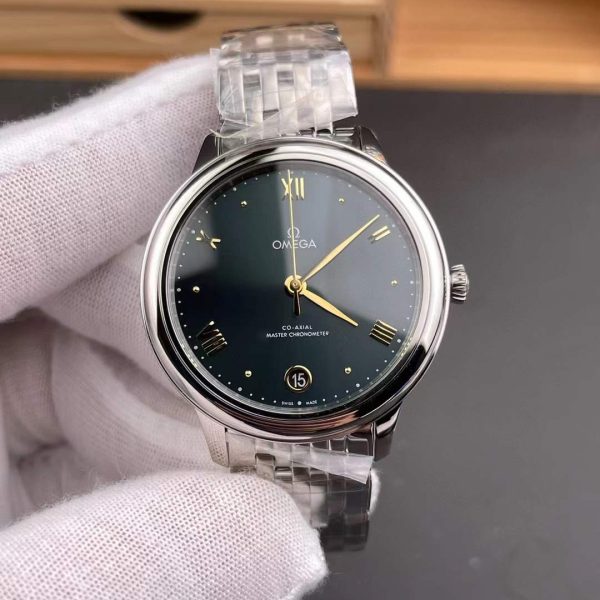VS Factory Omega De Ville Prestige 40mm “Pine Green” (434.10.40.20.10.001) — detail view 3