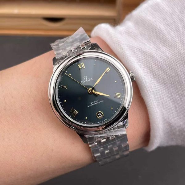 VS Factory Omega De Ville Prestige 40mm “Pine Green” (434.10.40.20.10.001) — detail view 8
