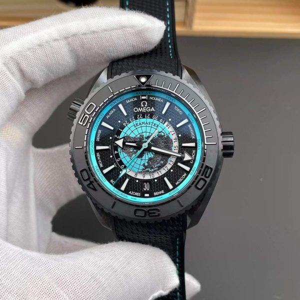 VS Factory Omega Seamaster Planet Ocean 600M Worldtimer Ref. 215.92.46.22.01.006 — front product view