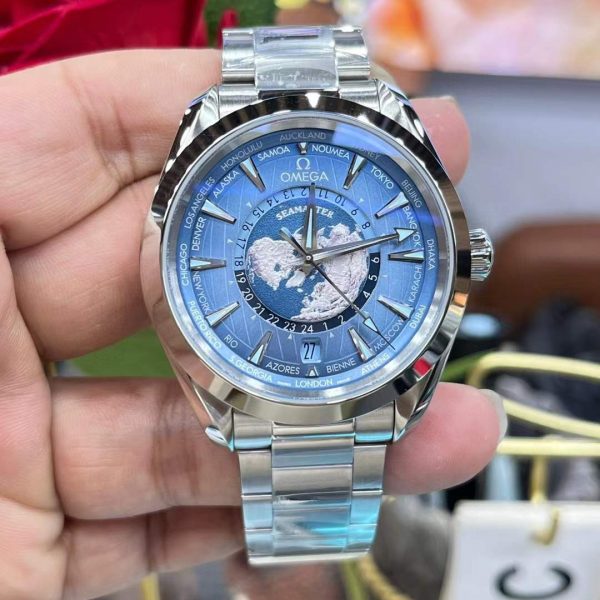 VS Factory Omega Seamaster Aqua Terra 150M Worldtimer 43mm “Summer Blue” 75th Anniversary… — front product view