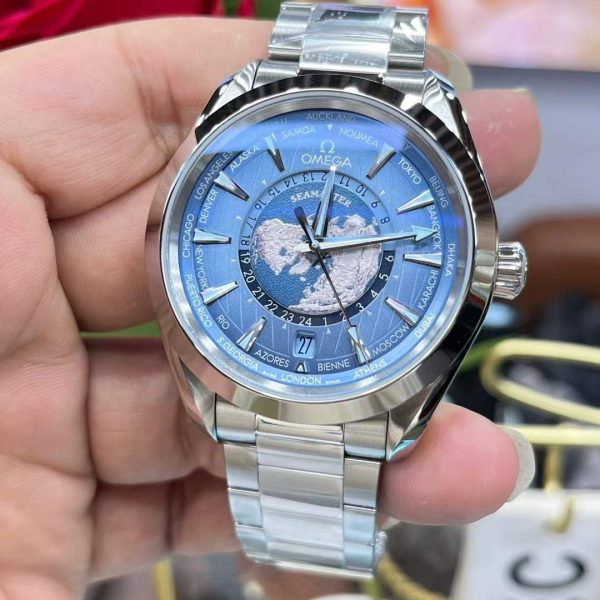 VS Factory Omega Seamaster Aqua Terra 150M Worldtimer 43mm “Summer Blue” 75th Anniversary… — detail view 2