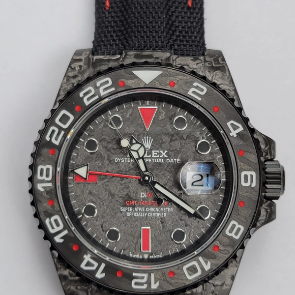 VS Factory Rolex GMT-Master II “DiW Carbon” Forged Carbon Fiber (Custom Edition) — front product view
