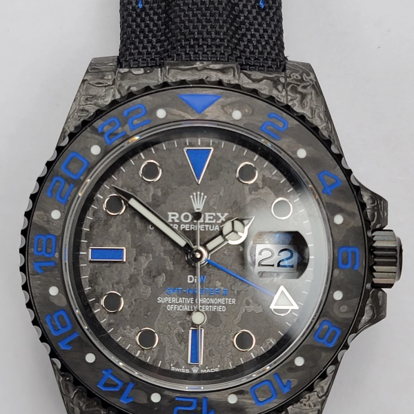 VS Factory Rolex GMT-Master II “DiW Carbon Blue” Forged Carbon Fiber (Custom Edition) — detail view 1