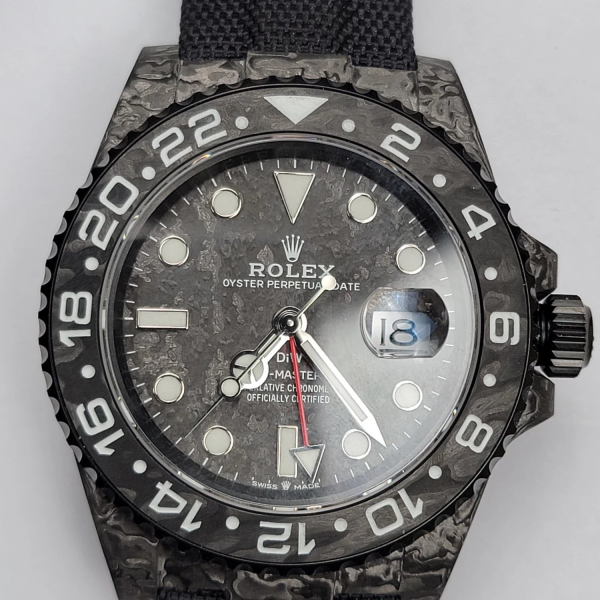 VS Factory Rolex GMT-Master II “DiW Carbon Stealth” Forged Carbon Fiber (Custom Edition) — detail view 1