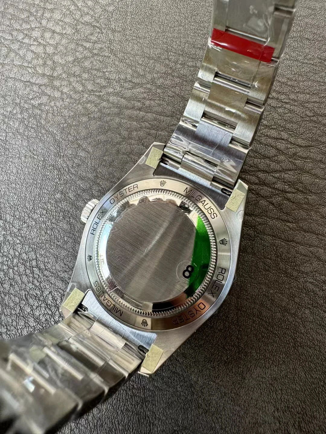 Rolex Milgauss 116400GV VSF Replica Watch — 40mm, Blue Dial, Green Sapphire, VS3131 - Image 7