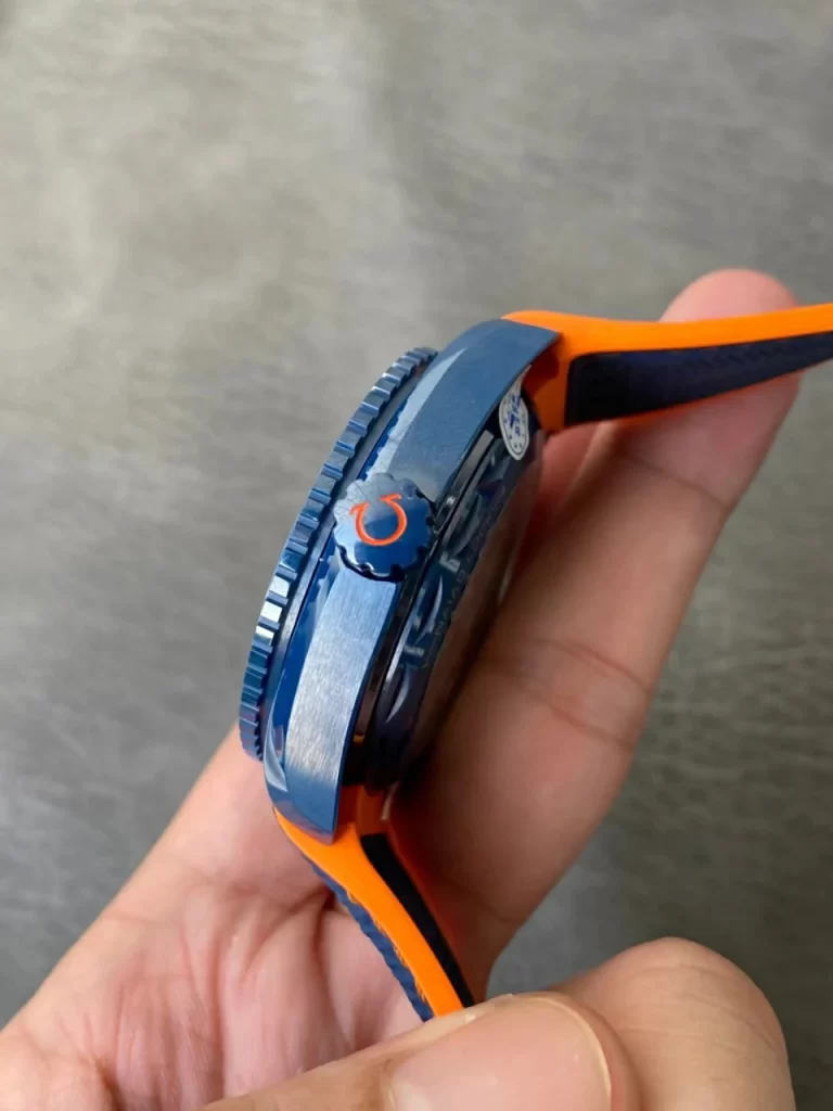 Omega Seamaster Planet Ocean Big Blue VSF Replica Watch — 45.5mm, Blue Ceramic, Rubber, DD8906 - Image 6