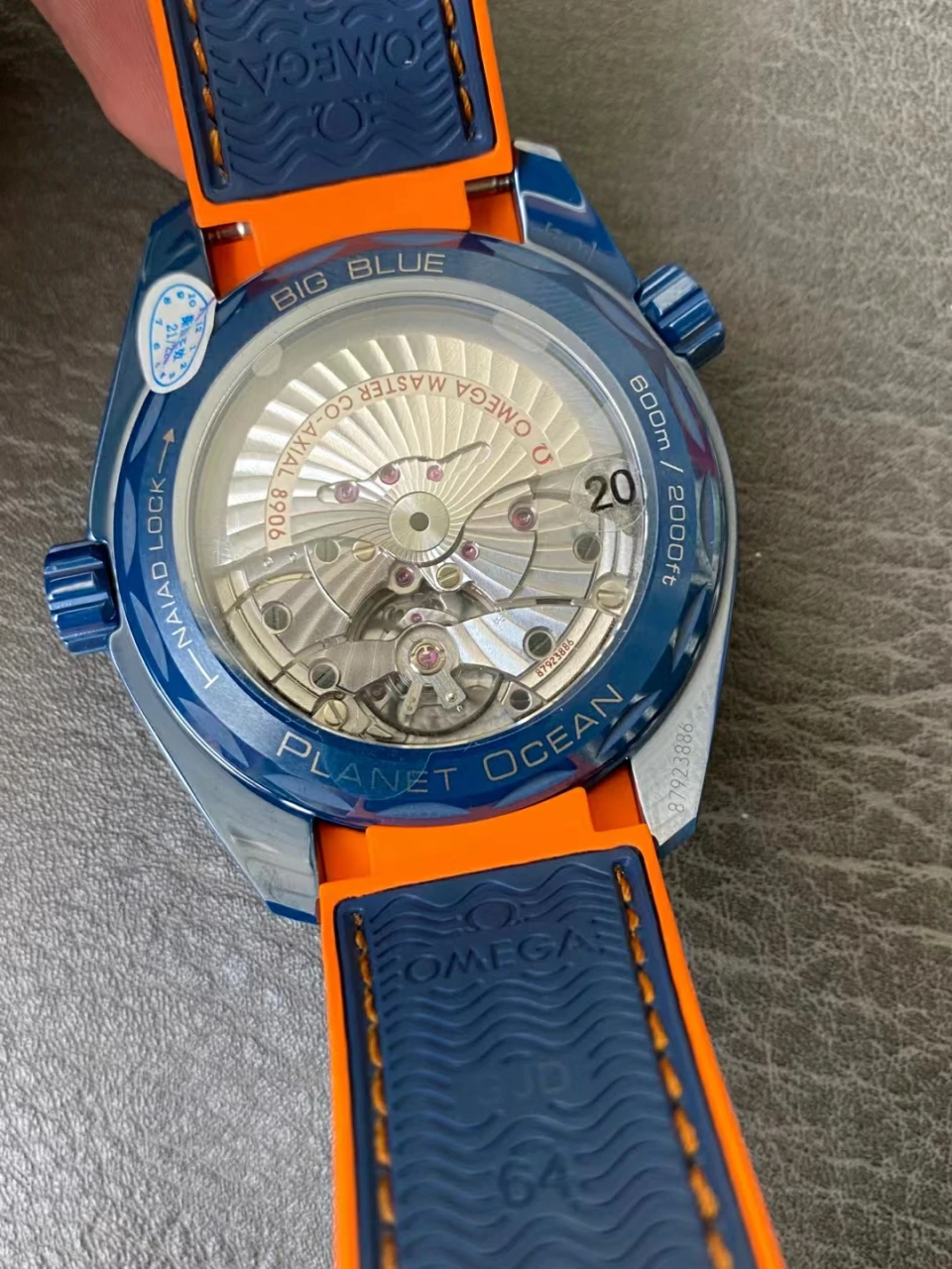 Omega Seamaster Planet Ocean Big Blue VSF Replica Watch — 45.5mm, Blue Ceramic, Rubber, DD8906 - Image 8