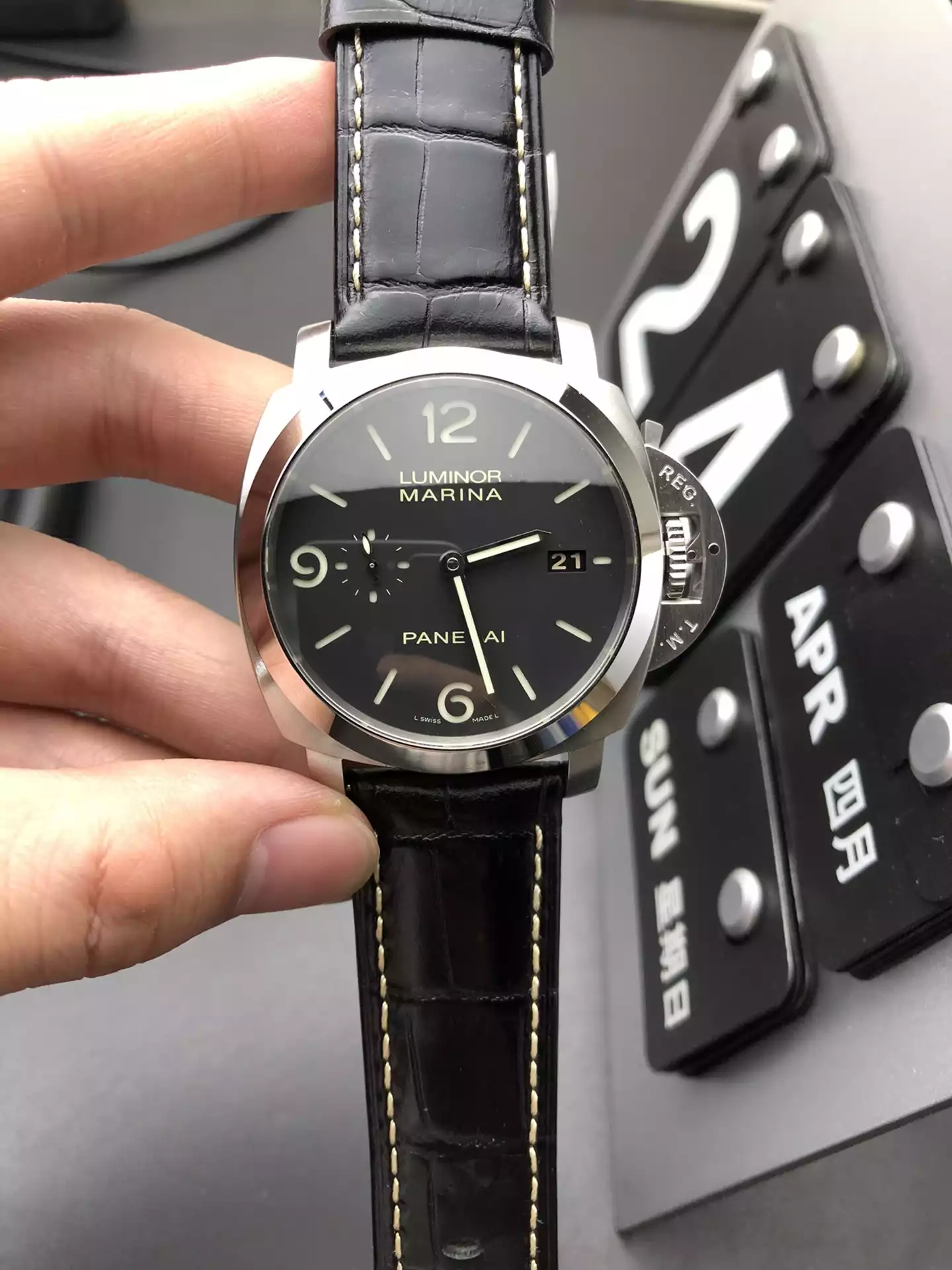Panerai Luminor PAM00312 VSF Replica Watch — 44mm, Black Dial, Leather, P.9000