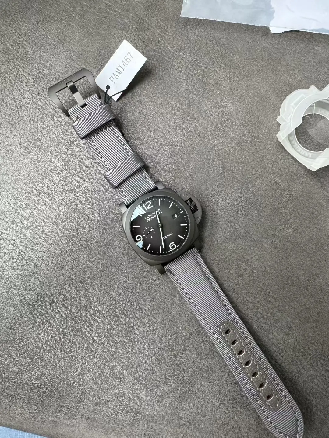 Panerai Luminor BiTempo PAM01467 VSF Replica Watch — 44mm, Gray Ombre Dial, Nylon, P.9010-Style GMT - Image 15