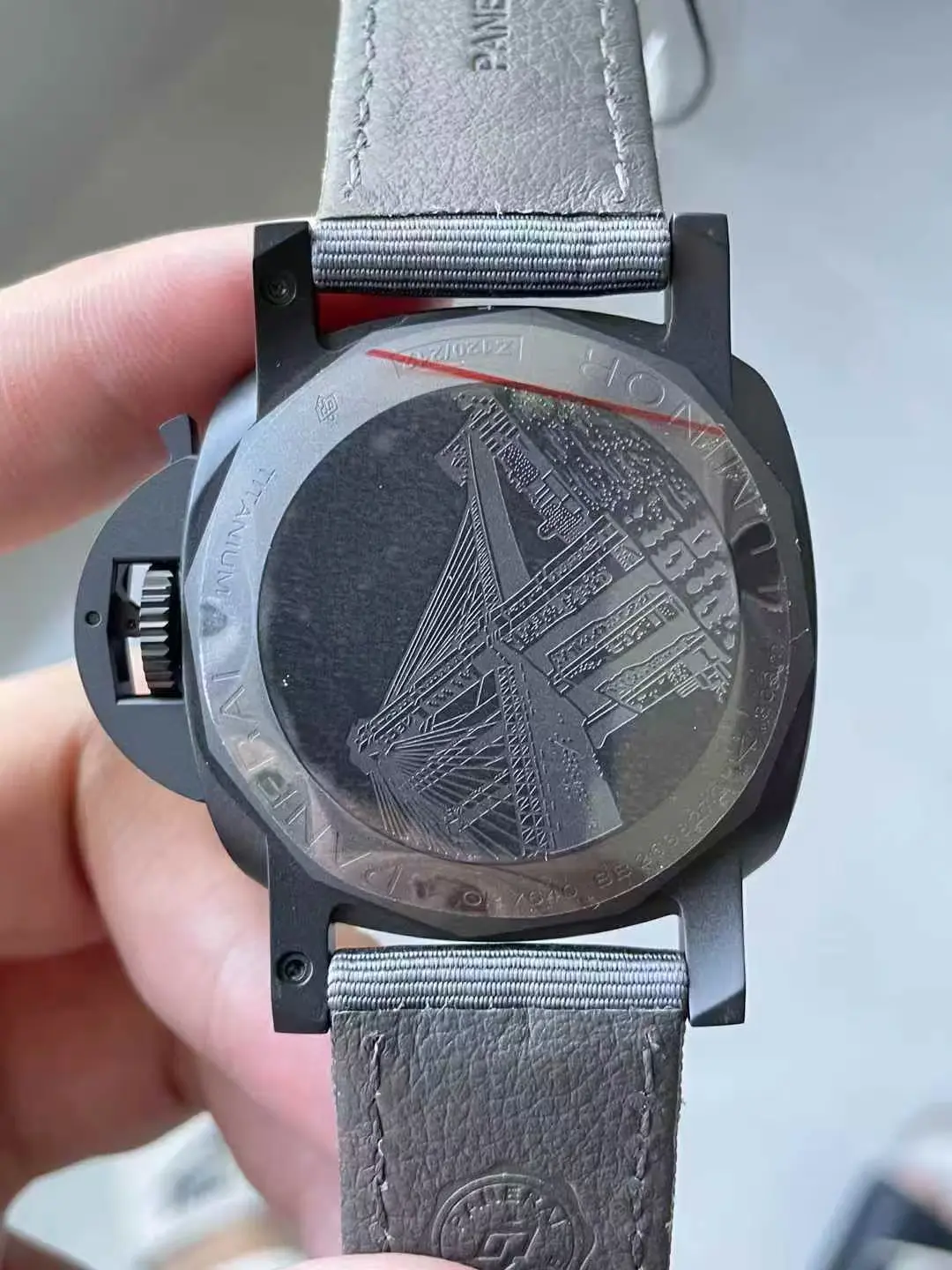 Panerai Luminor BiTempo PAM01467 VSF Replica Watch — 44mm, Gray Ombre Dial, Nylon, P.9010-Style GMT - Image 13