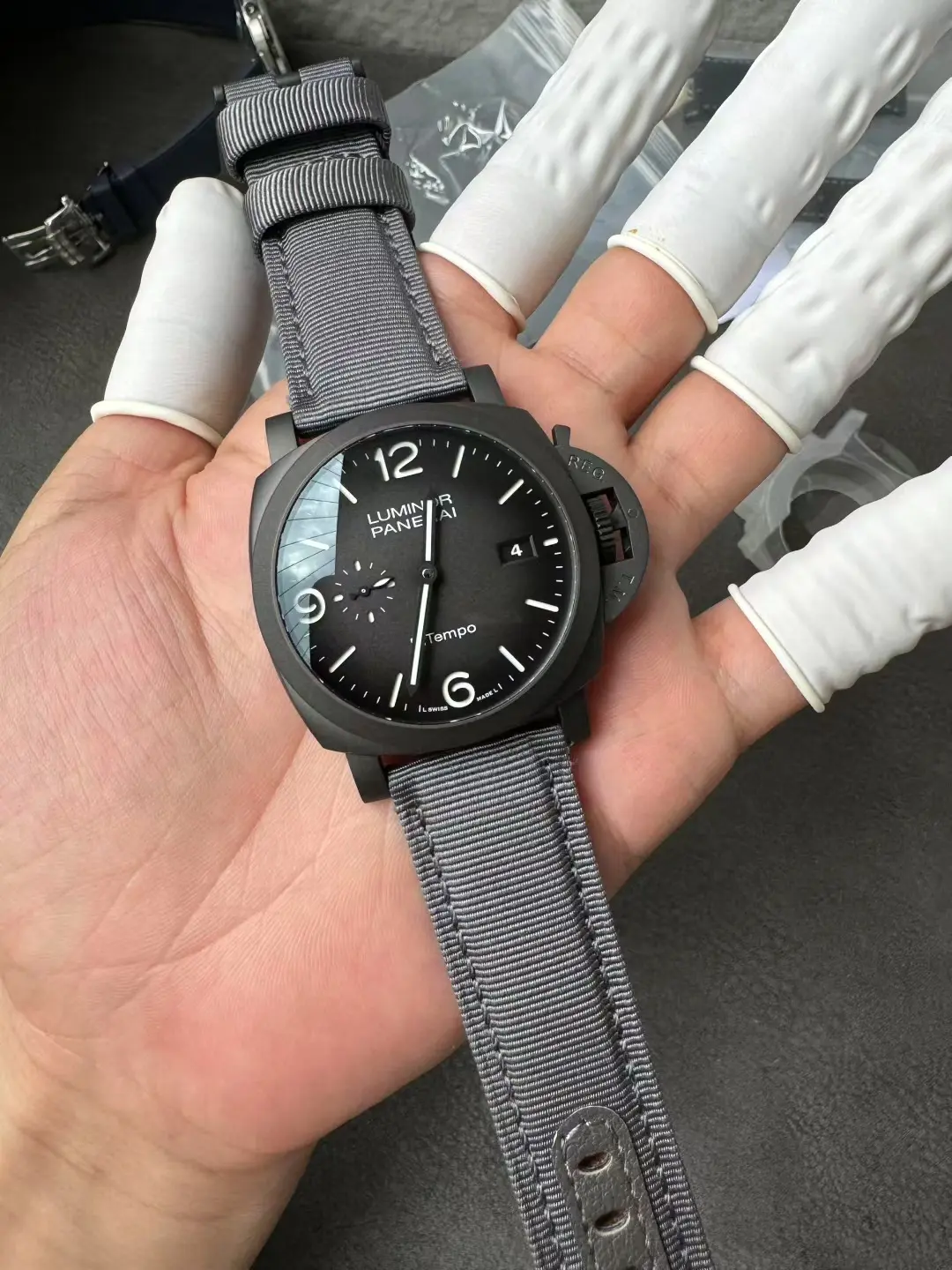 Panerai Luminor BiTempo PAM01467 VSF Replica Watch — 44mm, Gray Ombre Dial, Nylon, P.9010-Style GMT