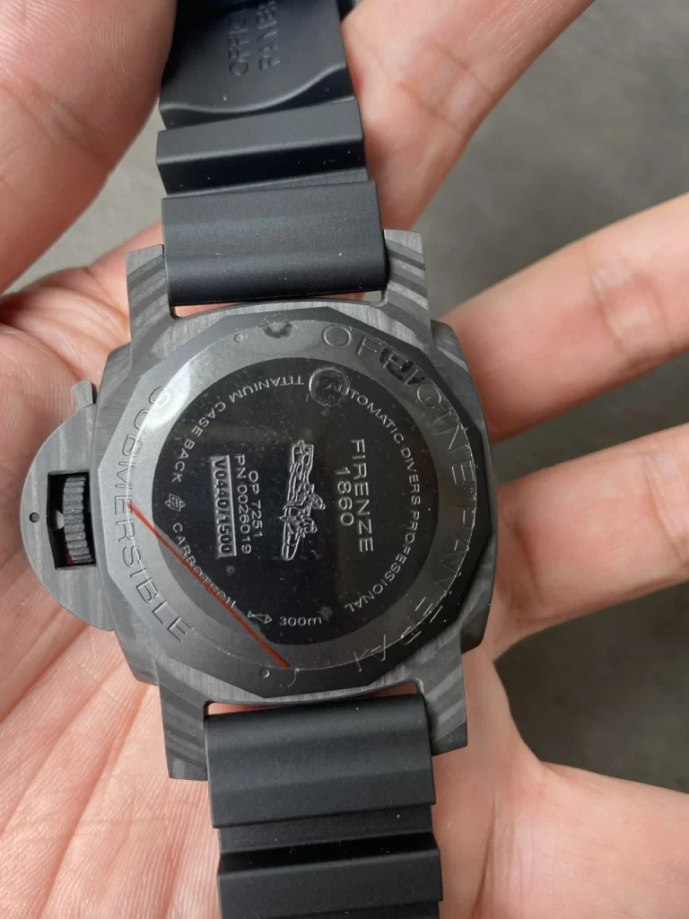 Panerai Submersible PAM00960 VSF Replica Watch — 42mm, Black Dial, Blue Markers, Carbotech, Rubber, P.9000 - Image 6
