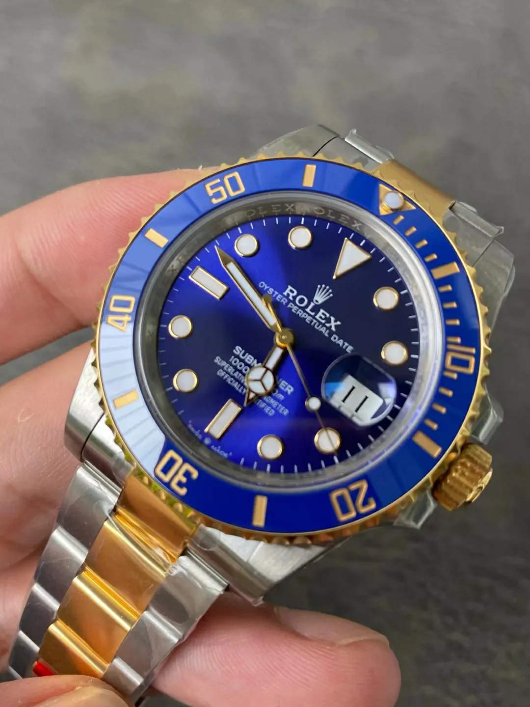 Rolex Submariner 116613LB VSF Replica Watch — 40mm, Blue Dial, Blue Ceramic, Two-Tone, DD3135 - Image 2