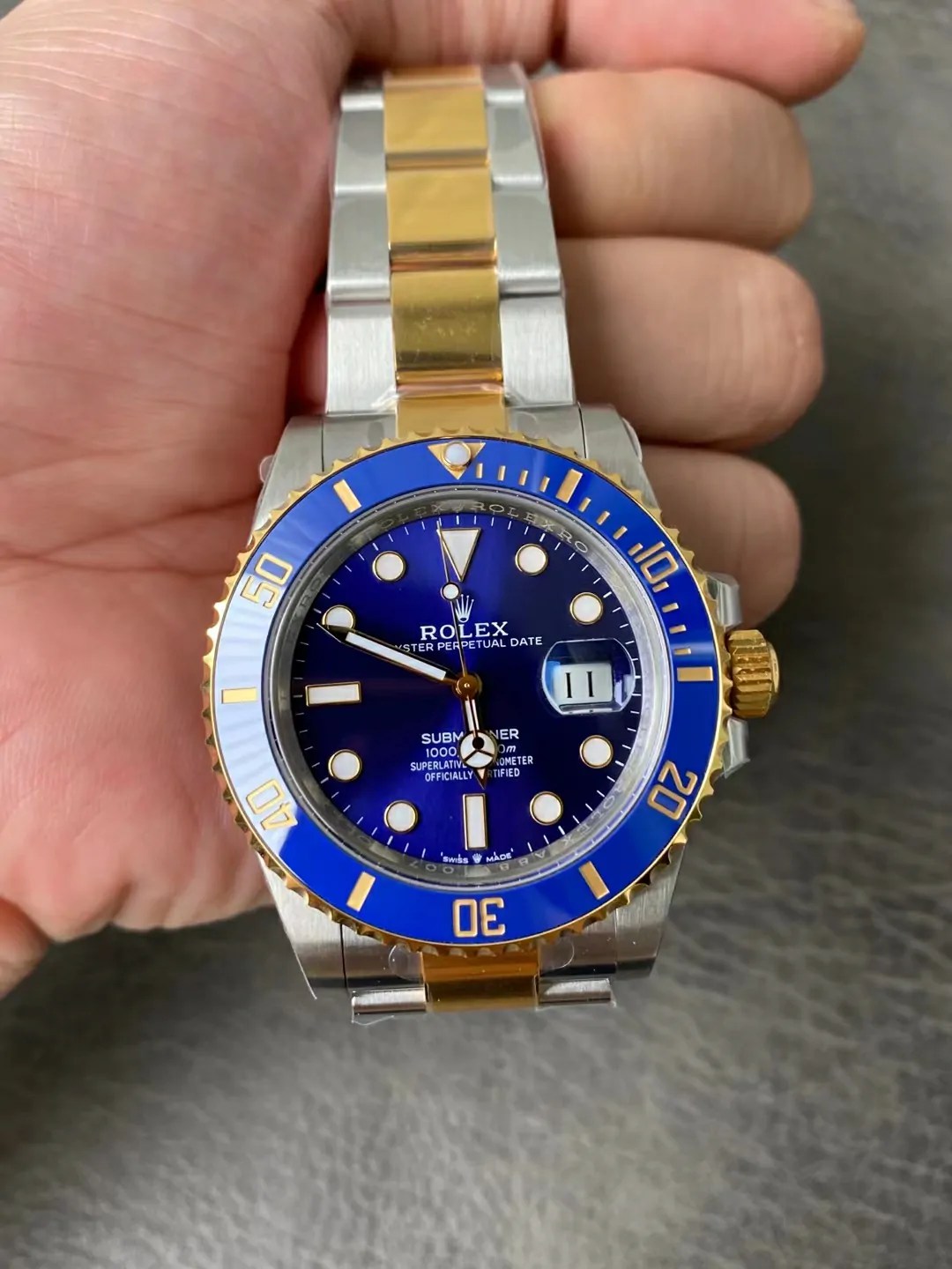 Rolex Submariner 116613LB VSF Replica Watch — 40mm, Blue Dial, Blue Ceramic, Two-Tone, DD3135 - Image 3