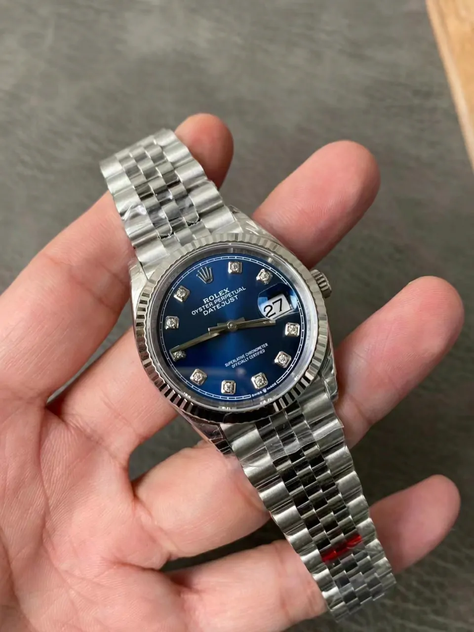 Rolex Datejust 36mm 116234 VSF Replica Watch — Blue Diamond Dial, Jubilee, VS3235 - Image 2