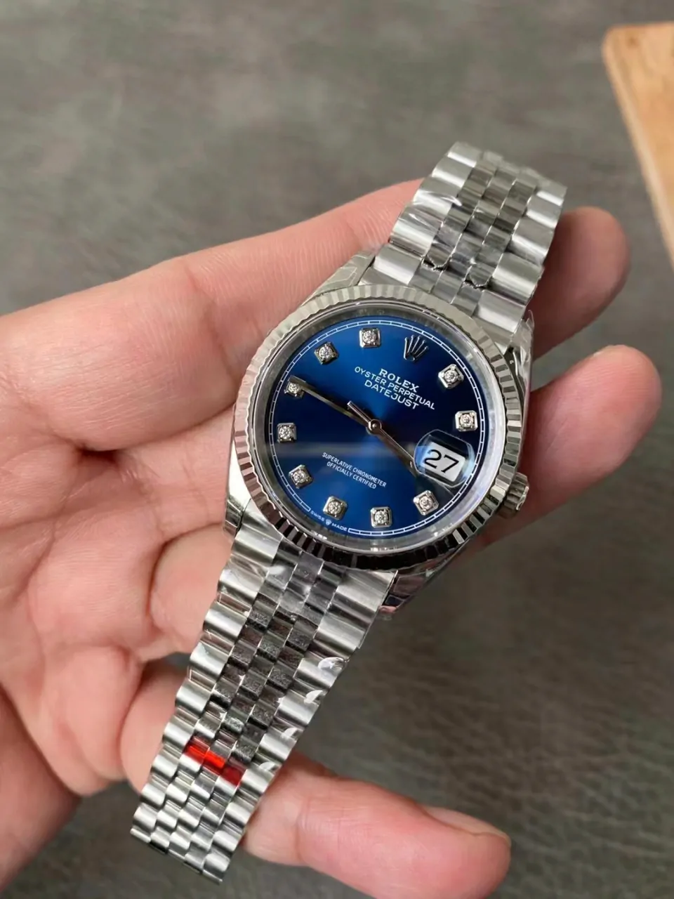 Rolex Datejust 36mm 116234 VSF Replica Watch — Blue Diamond Dial, Jubilee, VS3235 - Image 3