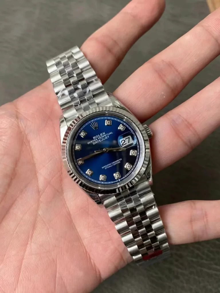 Rolex Datejust 36mm 116234 VSF Replica Watch — Blue Diamond Dial, Jubilee, VS3235 - Image 4