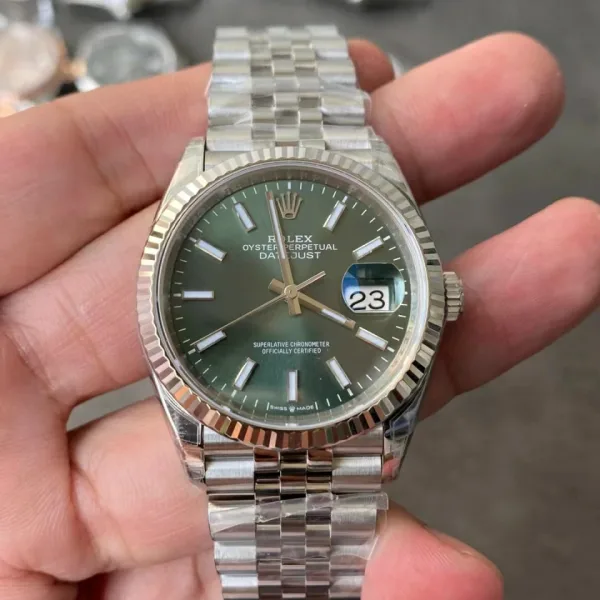 Rolex Datejust 36mm 116234 VSF Replica Watch — Green Dial, Jubilee, VS3235