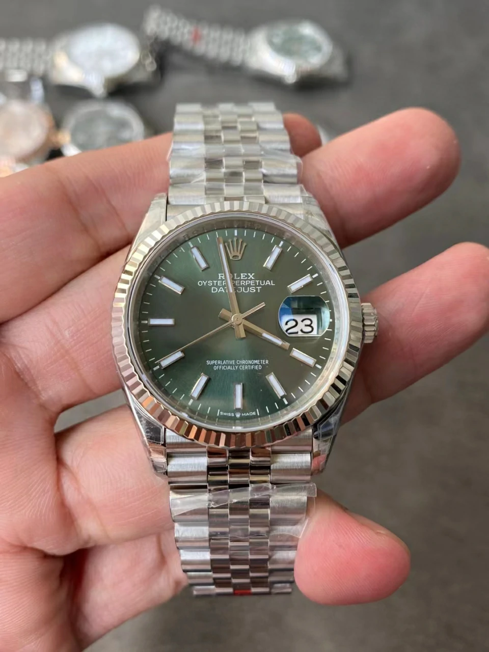 Rolex Datejust 36mm 116234 VSF Replica Watch — Green Dial, Jubilee, VS3235
