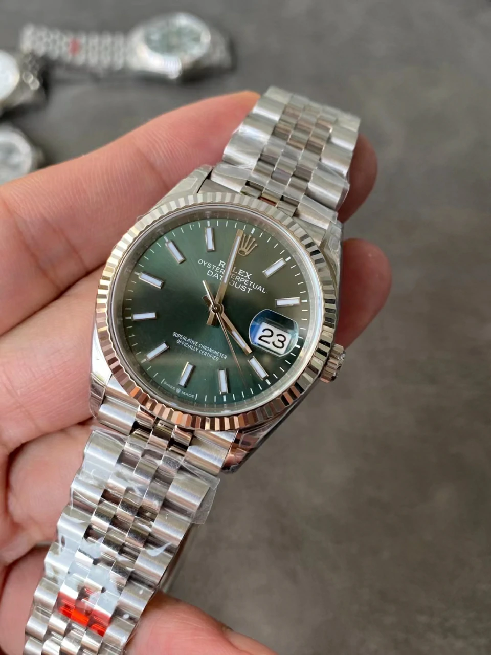 Rolex Datejust 36mm 116234 VSF Replica Watch — Green Dial, Jubilee, VS3235 - Image 3