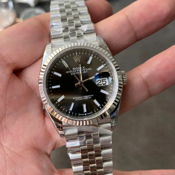 Rolex Datejust 36mm 116234 VSF Replica Watch — Black Dial, Jubilee, VS3235