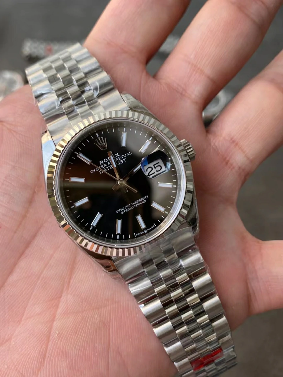 Rolex Datejust 36mm 116234 VSF Replica Watch — Black Dial, Jubilee, VS3235 - Image 3