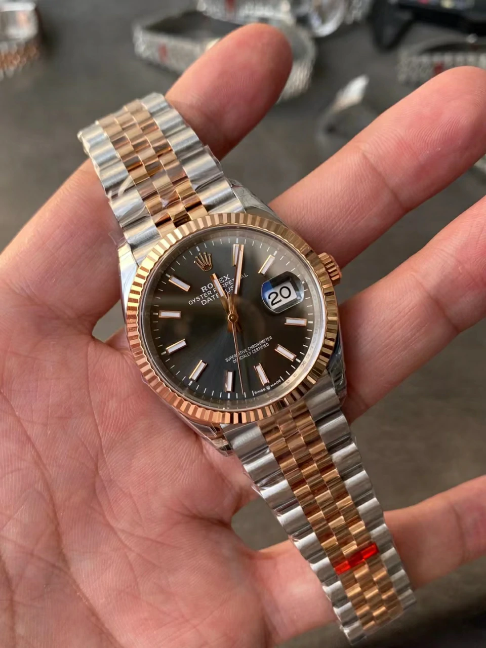 Rolex Datejust 36mm 116231 VSF Replica Watch — Gray Stick Dial, Two-Tone Jubilee, VS3235 - Image 2