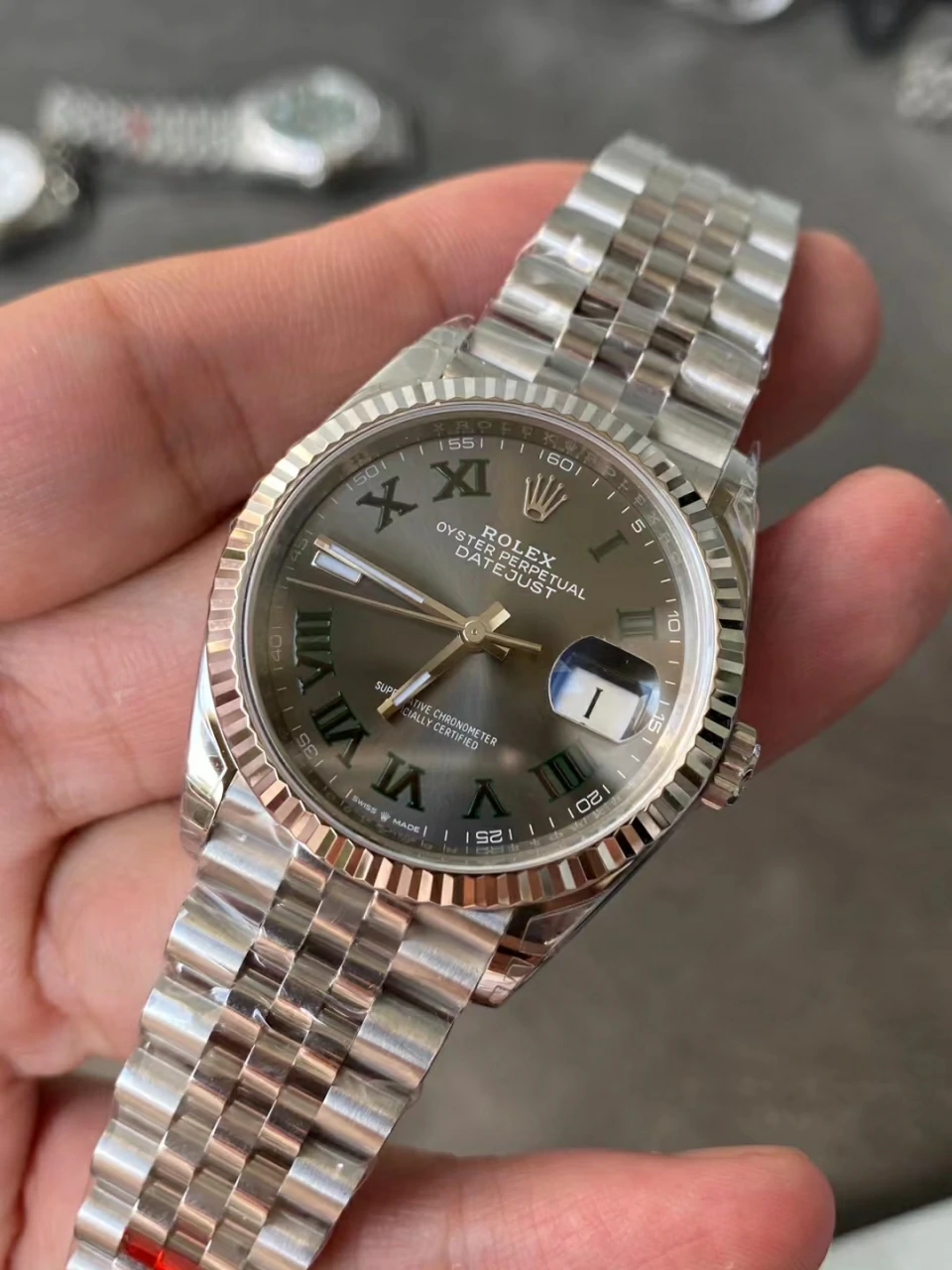 Rolex Datejust 36mm 116234 VSF Replica Watch — Wimbledon Dial, Jubilee, VS3235 - Image 3