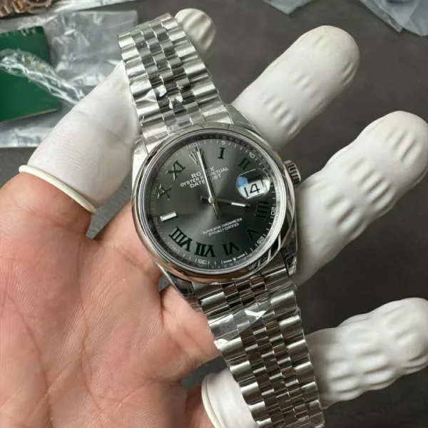 Rolex Datejust 36mm 126200 VSF Replica Watch — Wimbledon Dial, Smooth Bezel, Jubilee, DD3235