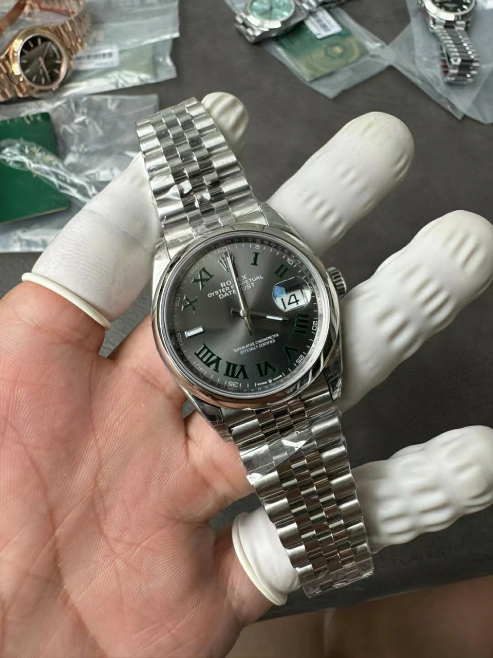 Rolex Datejust 36mm 126200 VSF Replica Watch — Wimbledon Dial, Smooth Bezel, Jubilee, DD3235